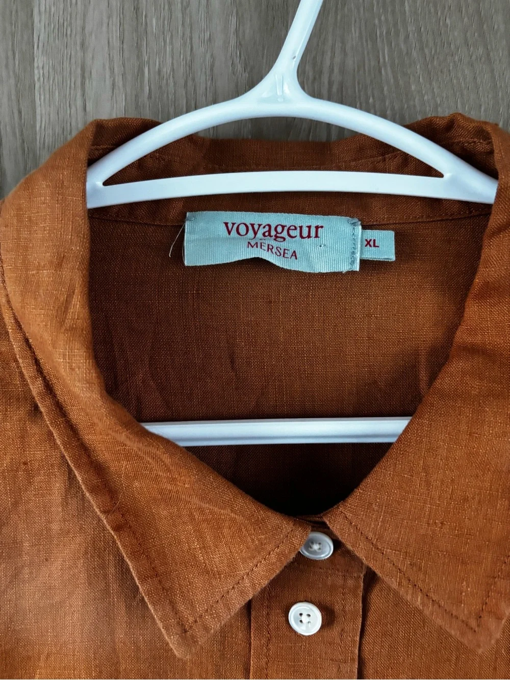 Mersea Voyageur Linen Top Blouse Size XL Lightweight Summer Quiet Luxury - Picture 2 of 5